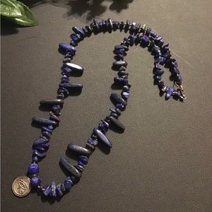 SOLD SOLD SOLD 🟦🟦Lapis Lazuli beaded necklace with Eye of Horus Charm🔹🔷